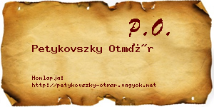 Petykovszky Otmár névjegykártya